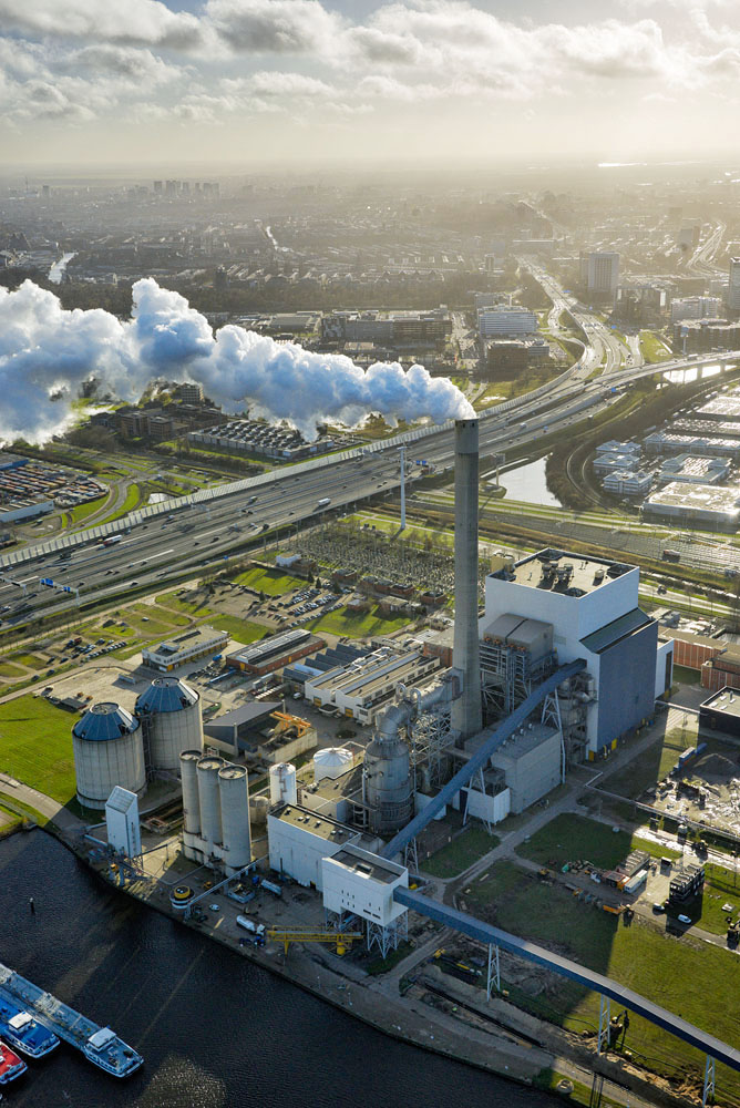 hemweg centrale vanuit de lucht